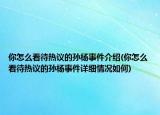 你怎么看待热议的孙杨事件介绍(你怎么看待热议的孙杨事件详细情况如何)