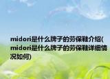 midori是什么牌子的劳保鞋介绍(midori是什么牌子的劳保鞋详细情况如何)