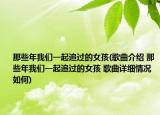 那些年我们一起追过的女孩(歌曲介绍 那些年我们一起追过的女孩 歌曲详细情况如何)