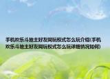 手机欢乐斗地主好友同玩模式怎么玩介绍(手机欢乐斗地主好友同玩模式怎么玩详细情况如何)