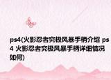 ps4(火影忍者究极风暴手柄介绍 ps4 火影忍者究极风暴手柄详细情况如何)