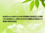 你觉得vivo(APEX2020会采用哪种全面屏设计方案呢介绍 你觉得vivo APEX2020会采用哪种全面屏设计方案呢详细情况如何)