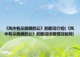 《风中有朵雨做的云》的歌词介绍(《风中有朵雨做的云》的歌词详细情况如何)