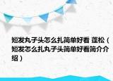 短发丸子头怎么扎简单好看 蓬松（短发怎么扎丸子头简单好看简介介绍）