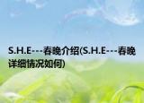 S.H.E---春晚介绍(S.H.E---春晚详细情况如何)