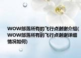 WOW部落所有的飞行点谢谢介绍(WOW部落所有的飞行点谢谢详细情况如何)