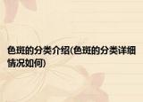色斑的分类介绍(色斑的分类详细情况如何)