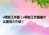 v带的工作面（v带的工作面是什么面简介介绍）