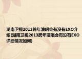 湖南卫视2013跨年演唱会有没有EXO介绍(湖南卫视2013跨年演唱会有没有EXO详细情况如何)