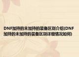 DNF加持的未加持的装备区别介绍(DNF加持的未加持的装备区别详细情况如何)