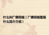 什么叫广佛同城（广佛同城是指什么简介介绍）