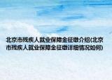 北京市残疾人就业保障金征缴介绍(北京市残疾人就业保障金征缴详细情况如何)