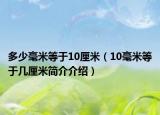 多少毫米等于10厘米（10毫米等于几厘米简介介绍）