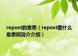 repost的意思（repost是什么意思阿简介介绍）