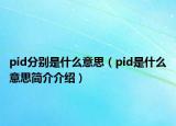pid分别是什么意思（pid是什么意思简介介绍）