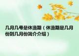 几月几号是休渔期（休渔期是几月份到几月份简介介绍）