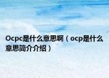 Ocpc是什么意思啊（ocp是什么意思简介介绍）