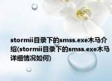 stormii目录下的smss.exe木马介绍(stormii目录下的smss.exe木马详细情况如何)