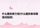 什么是优舍介绍(什么是优舍详细情况如何)