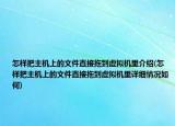 怎样把主机上的文件直接拖到虚拟机里介绍(怎样把主机上的文件直接拖到虚拟机里详细情况如何)