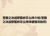 苍狼之决战野狐岭怎么样介绍(苍狼之决战野狐岭怎么样详细情况如何)