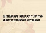 当日最新消息 戒烟1天1个月1年身体有什么变化戒烟多久才算成功