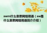 swm什么意思网络用语（sw是什么意思网络用语简介介绍）