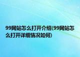 99网站怎么打开介绍(99网站怎么打开详细情况如何)