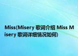 Miss(Misery 歌词介绍 Miss Misery 歌词详细情况如何)