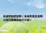 未成年如何变帅（未成年男生变帅小技巧有哪些简介介绍）