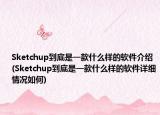 Sketchup到底是一款什么样的软件介绍(Sketchup到底是一款什么样的软件详细情况如何)