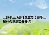 二球半三球是什么意思（球半二球什么意思简介介绍）