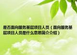 是否面向服务基层项目人员（面向服务基层项目人员是什么意思简介介绍）