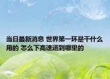 当日最新消息 世界第一环是干什么用的 怎么下高速运到哪里的