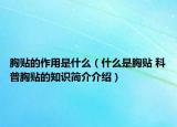 胸贴的作用是什么（什么是胸贴 科普胸贴的知识简介介绍）
