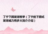 丁宁下蹲发球教学（丁宁的下蹲式发球威力有多大简介介绍）