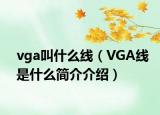 vga叫什么线（VGA线是什么简介介绍）