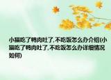 小猫吃了鸭肉吐了,不吃饭怎么办介绍(小猫吃了鸭肉吐了,不吃饭怎么办详细情况如何)