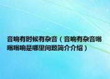 音响有时候有杂音（音响有杂音嗡嗡嗡响是哪里问题简介介绍）