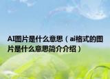 AI图片是什么意思（ai格式的图片是什么意思简介介绍）