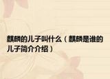 麒麟的儿子叫什么（麒麟是谁的儿子简介介绍）