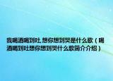 我喝酒喝到吐,想你想到哭是什么歌（喝酒喝到吐想你想到哭什么歌简介介绍）