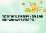 用信用卡在网上买东西好吗（在网上购物办理什么样的信用卡好简介介绍）
