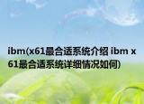 ibm(x61最合适系统介绍 ibm x61最合适系统详细情况如何)