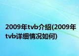 2009年tvb介绍(2009年tvb详细情况如何)