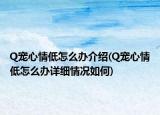 Q宠心情低怎么办介绍(Q宠心情低怎么办详细情况如何)