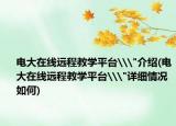 电大在线远程教学平台\