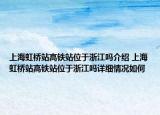 上海虹桥站高铁站位于浙江吗介绍 上海虹桥站高铁站位于浙江吗详细情况如何
