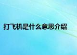 打飞机是什么意思介绍