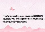 you(are angel you are myangel是哪首歌的歌词介绍 you are angel you are myangel是哪首歌的歌词详细情况如何)